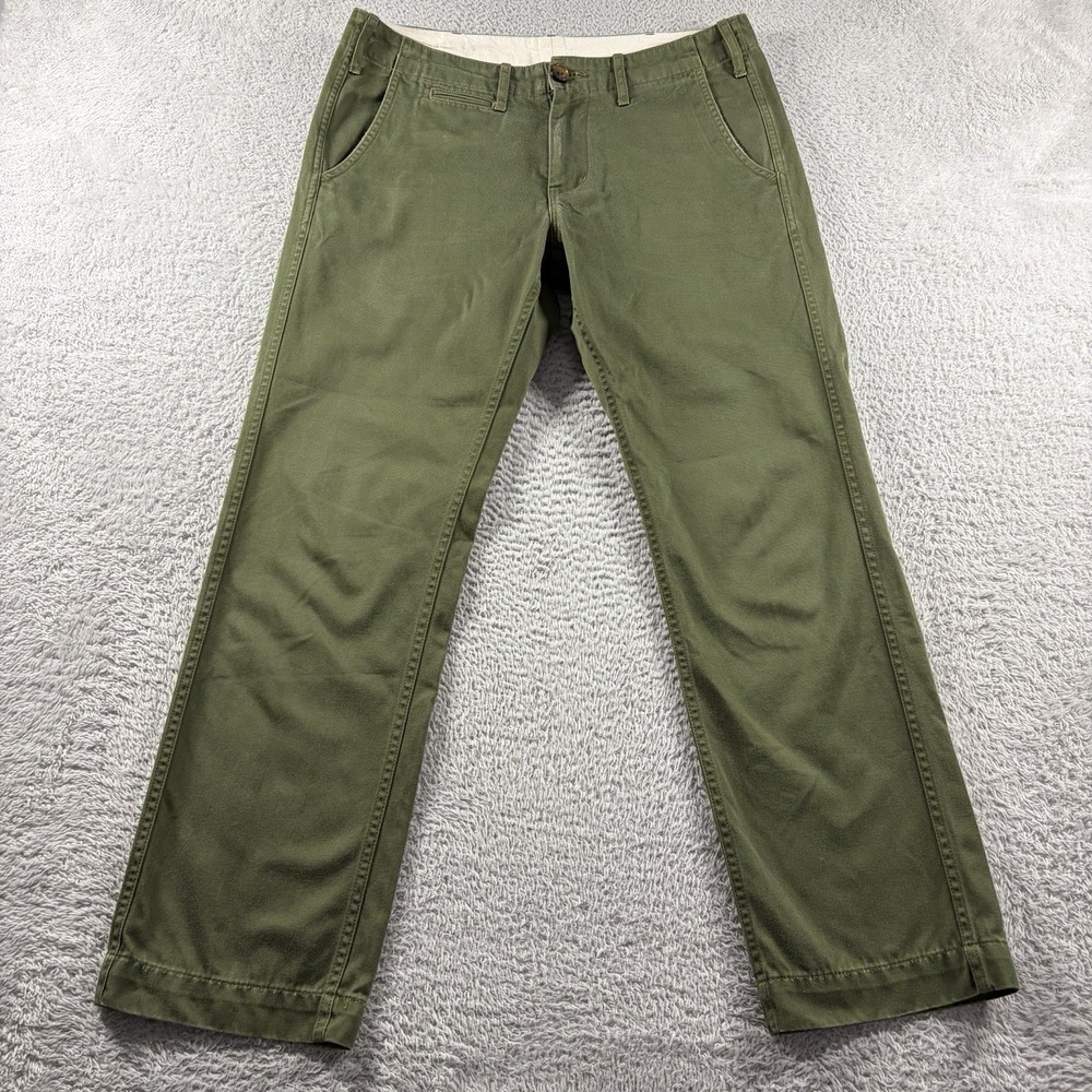 Blue In Green BiG02Z Original Slim Chino Trouser Green 31x27 Heritage Japan
